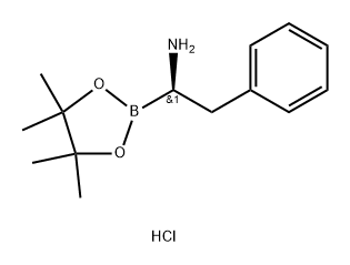 1,3,2-Dioxaborolane-2-methanamine, 4,4,5,5-tetramethyl-α-(phenylmethyl)-, hydrochloride (1:1), (αR)- Structure