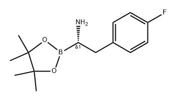 1,3,2-Dioxaborolane-2-methanamine, α-[(4-fluorophenyl)methyl]-4,4,5,5-tetramethyl-, (αS)- Structure