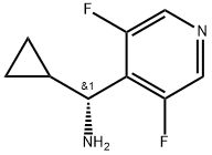 4-Pyridinemethanamine, α-cyclopropyl-3,5-difluoro-, (αR)- Structure