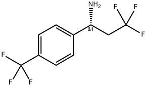 Benzenemethanamine, α-(2,2,2-trifluoroethyl)-4-(trifluoromethyl)-, (αR)- Structure