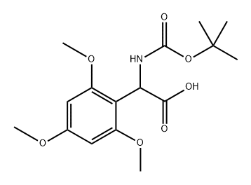 2-((tert-butoxycarbonyl)amino)-2-(2,4,6-trimethoxyphenyl)acetic acid Structure