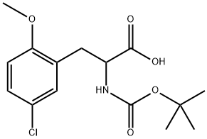 2-{[(tert-butoxy)carbonyl]amino}-3-(5-chloro-2-methoxyphenyl)propanoic acid Structure