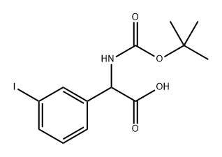 Benzeneacetic acid, α-[[(1,1-dimethylethoxy)carbonyl]amino]-3-iodo- Structure