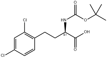 Benzenebutanoic acid, 2,4-dichloro-α-[[(1,1-dimethylethoxy)carbonyl]amino]-, (αR)- 구조식 이미지