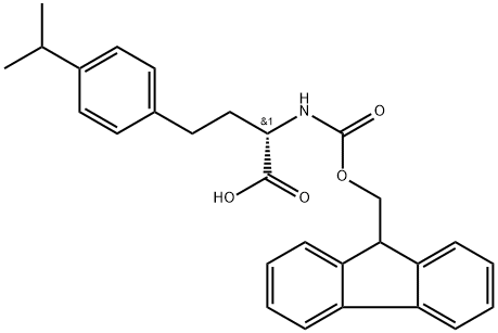 Benzenebutanoic acid, α-[[(9H-fluoren-9-ylmethoxy)carbonyl]amino]-4-(1-methylethyl)-, (αS)- Structure