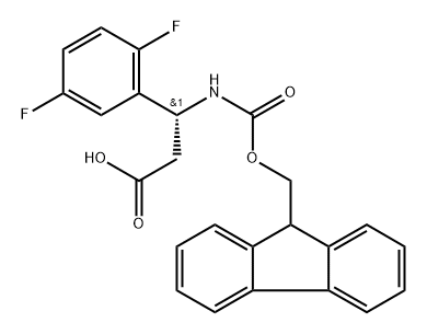 (3R)-3-(2,5-difluorophenyl)-3-({[(9H-fluoren-9-yl)m
ethoxy]carbonyl}amino)propanoic acid Structure