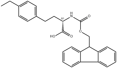 Benzenebutanoic acid, 4-ethyl-α-[[(9H-fluoren-9-ylmethoxy)carbonyl]amino]-, (αS)- Structure