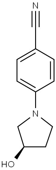 4-[(3R)-3-hydroxypyrrolidin-1-yl]benzonitrile 구조식 이미지