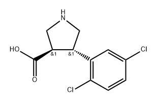 (3R,4S)-4-(2,5-dichlorophenyl)pyrrolidine-3-carboxylic acid Structure