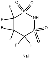 4H-1,3,2-Dithiazine, 4,4,5,5,6,6-hexafluorodihydro-, 1,1,3,3-tetraoxide, sodium salt (1:1) Structure