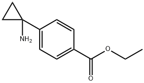 Benzoic acid, 4-(1-aminocyclopropyl)-, ethyl ester 구조식 이미지