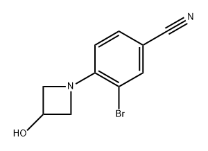 3-bromo-4-(3-hydroxyazetidin-1-yl)benzonitrile Structure