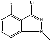 1H-Indazole, 3-bromo-4-chloro-1-methyl- Structure