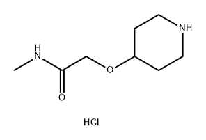 Acetamide, N-methyl-2-(4-piperidinyloxy)-, hydrochloride (1:1) Structure