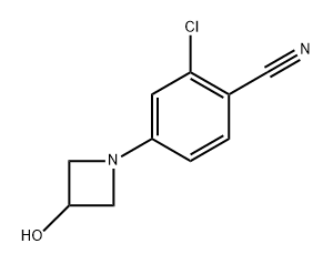 2-chloro-4-(3-hydroxyazetidin-1-yl)benzonitrile 구조식 이미지