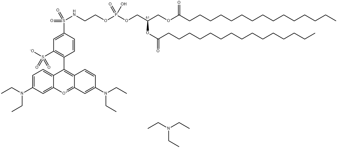 RhodaMine DHPE [RhodaMine B 1,2-dihexadecanoyl-sn-glycero-3- phosphoethanolaMine, triethylaMMoniuM salt] 구조식 이미지