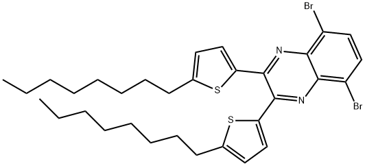 5,8-dibromo-2,3-bis(5-octylthiophen-2-yl)quinoxaline Structure