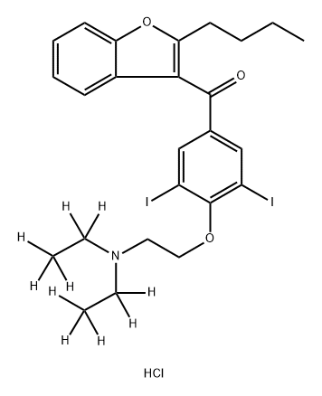 [2H10]-Amiodarone hydrochloride Structure