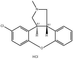 1H-Dibenz[2,3:6,7]oxepino[4,5-c]pyrrole, 5-chloro-2,3,3a,12b-tetrahydro-2-methyl-, hydrochloride (1:1), (3aR,12bR)-rel- Structure