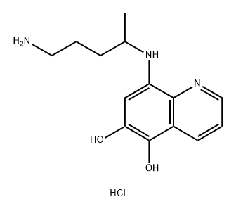 8-((5-Aminopentan-2-yl)amino)quinoline-5,6-diol dihydrochloride 구조식 이미지