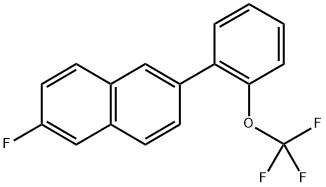 2-Fluoro-6-[2-(trifluoromethoxy)phenyl]naphthalene Structure