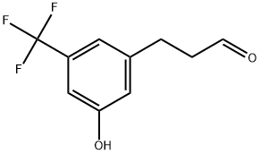 3-(3'-Hydroxy-5'-(trifluoromethyl)phenyl)propionaldehyde Structure