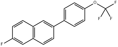 2-Fluoro-6-[4-(trifluoromethoxy)phenyl]naphthalene Structure