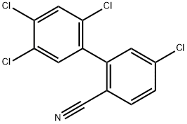 2',4',5,5'-Tetrachloro[1,1'-biphenyl]-2-carbonitrile Structure