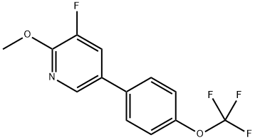 3-fluoro-2-methoxy-5-(4-(trifluoromethoxy)phenyl)pyridine Structure