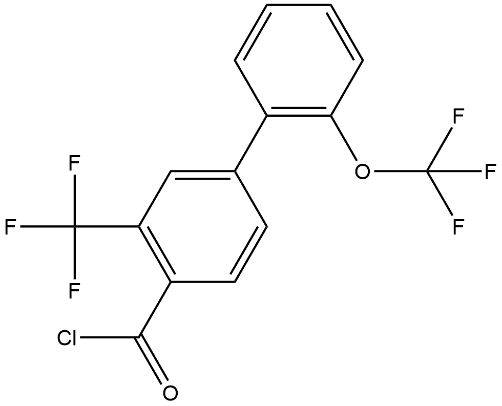 2'-(Trifluoromethoxy)-3-(trifluoromethyl)biphenyl-4-carbonyl chloride Structure