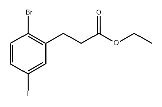 Ethyl 3-(2-bromo-5-iodophenyl)propanoate 구조식 이미지