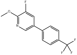 3-fluoro-2-methoxy-5-(4-(trifluoromethyl)phenyl)pyridine Structure