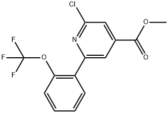 Methyl 2-chloro-6-(2-(trifluoromethoxy)phenyl)isonicotinate Structure