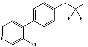 3-chloro-4-(4-(trifluoromethoxy)phenyl)pyridine Structure