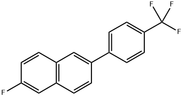 2-Fluoro-6-[4-(trifluoromethyl)phenyl]naphthalene Structure