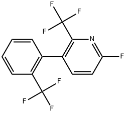 6-Fluoro-2-(trifluoromethyl)-3-[2-(trifluoromethyl)phenyl]pyridine Structure