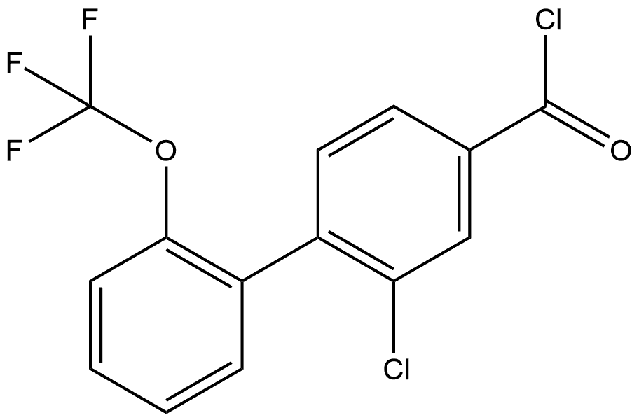 2-Chloro-2'-(trifluoromethoxy)biphenyl-4-carbonyl chloride Structure