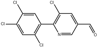 5-Chloro-6-(2,4,5-trichlorophenyl)nicotinaldehyde Structure