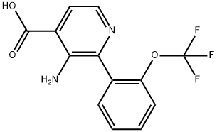 3-Amino-2-(2-(trifluoromethoxy)phenyl)isonicotinic acid Structure