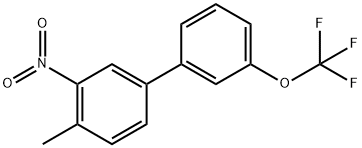 4-Methyl-2-Cyano-3-nitro-3'-(trifluoromethoxy)biphenyl Structure