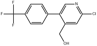 (2-chloro-5-(4-(trifluoromethyl)phenyl)pyridin-4-yl)methanol Structure