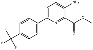 Methyl 3-amino-6-(4-(trifluoromethyl)phenyl)picolinate Structure