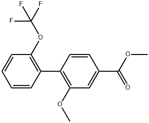 Methyl 2-methoxy-2'-(trifluoromethoxy)biphenyl-4-carboxylate Structure