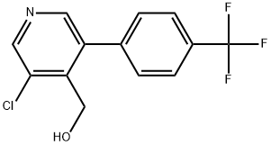 (3-chloro-5-(4-(trifluoromethyl)phenyl)pyridin-4-yl)methanol Structure