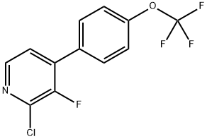 2-chloro-3-fluoro-4-(4-(trifluoromethoxy)phenyl)pyridine Structure