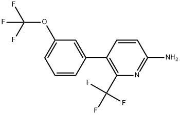 5-[3-(Trifluoromethoxy)phenyl]-6-(trifluoromethyl)-2-pyridinamine Structure