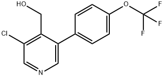 (3-chloro-5-(4-(trifluoromethoxy)phenyl)pyridin-4-yl)methanol Structure