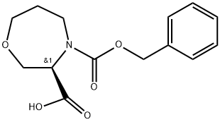 (R)-4-(BENZYLOXYCARBONYL)- 1,4-0XAZEPANE-3-CARB0XYLIC ACID Structure