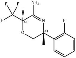 (2R,5R)-5-(2-Fluorophenyl)-2,5-dimethyl-2-(trifluoromethyl)-5,6-dihydro-2H-1,4-oxazin-3-amine Structure