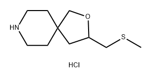 2-Oxa-8-azaspiro[4.5]decane, 3-[(methylthio)methyl]-, hydrochloride (1:1) Structure